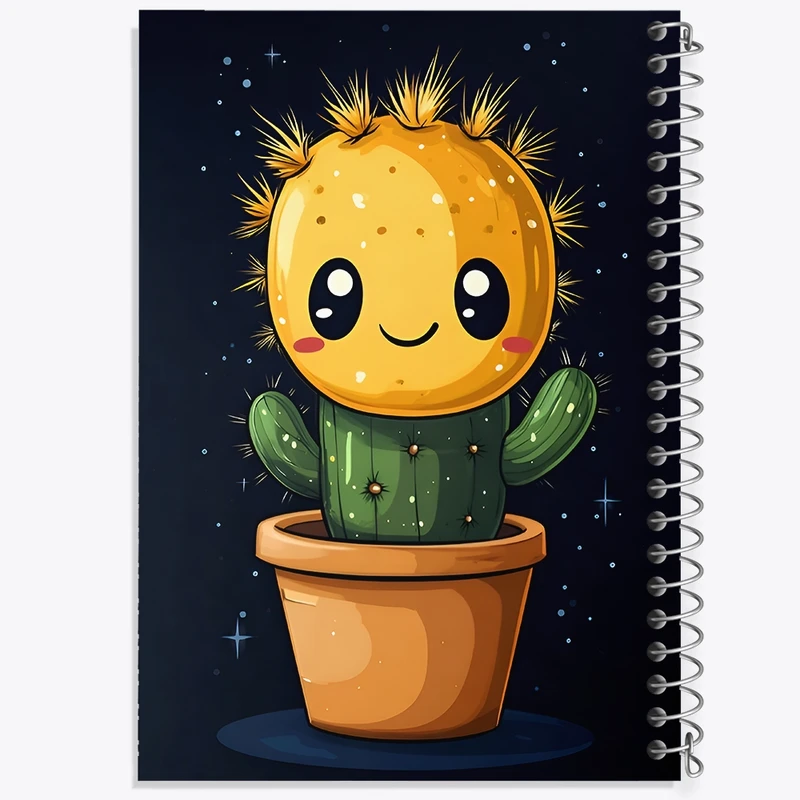 دفتر طراحی 50 برگ خندالو طرح کاکتوس بامزه کد F11730