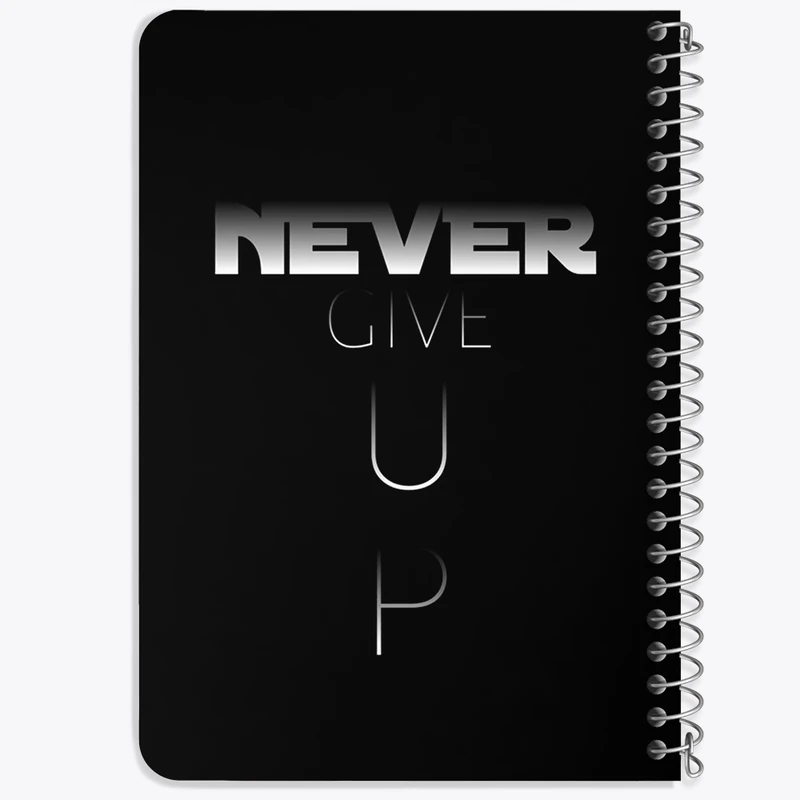 دفتر یادداشت 50 برگ خندالو طرح Never Give Up کد F14426