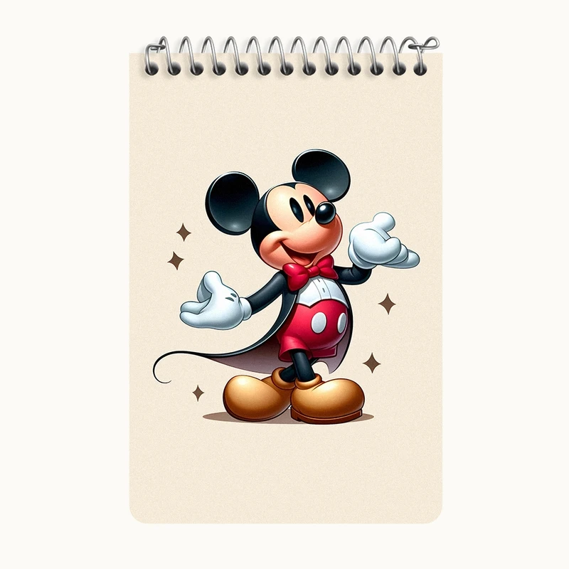 دفتر یادداشت 50 برگ خندالو طرح میکی موس (Mickey mouse) کد F7495