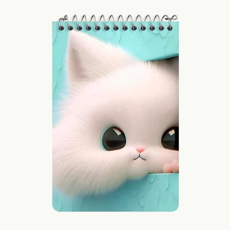 دفتر یادداشت 50 برگ خندالو طرح گربه کیوت کد F5779