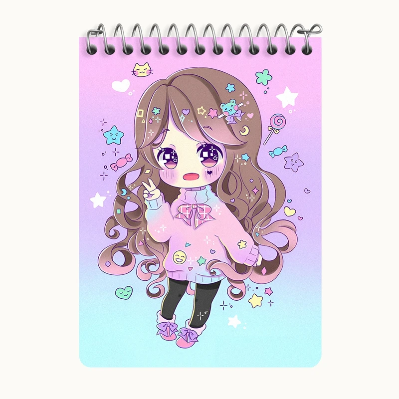 دفتر یادداشت 50 برگ خندالو طرح دخترانه فانتزی کد N8210
