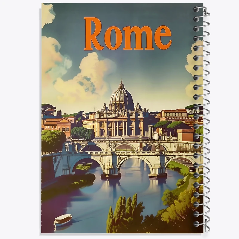 دفتر مشق 50 برگ خندالو طرح رم (Rome) کد F4941