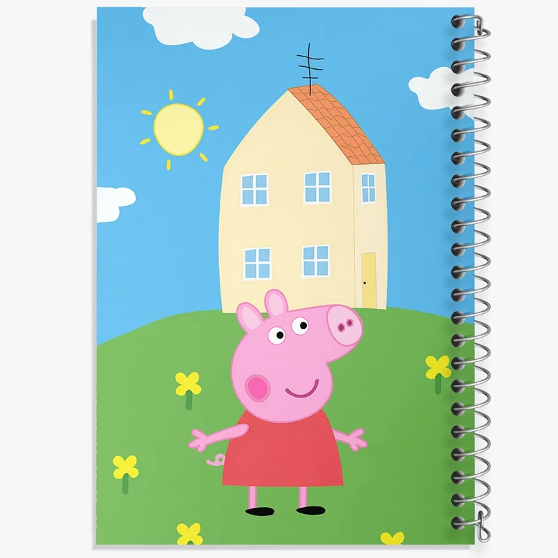دفتر ژورنال نویسی 50 برگ خندالو مدل نقطه ای طرح انیمیشن پپا پیگ (Peppa Pig) کد N9240