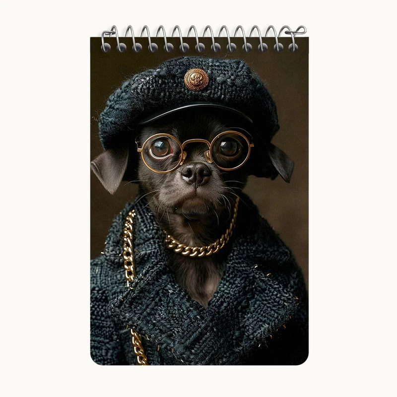 دفتر یادداشت 50 برگ خندالو طرح سگ کد F10045