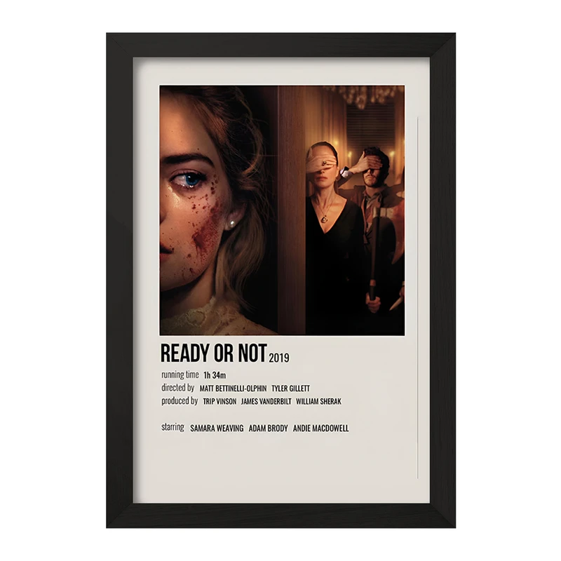 تابلو خندالو طرح آماده ‌ای یا نه (Ready or Not) کد F13038