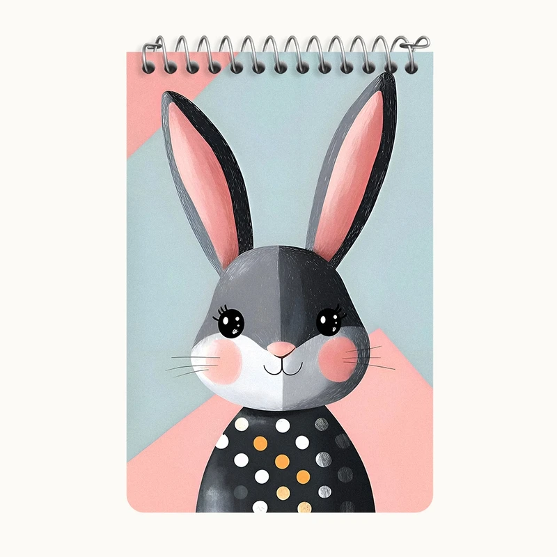 دفتر یادداشت 50 برگ خندالو طرح خرگوش بامزه کد F9867