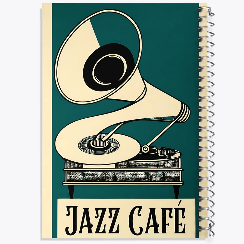 دفتر ژورنال نویسی 50 برگ خندالو مدل نقطه ای طرح Jazz کد F9698