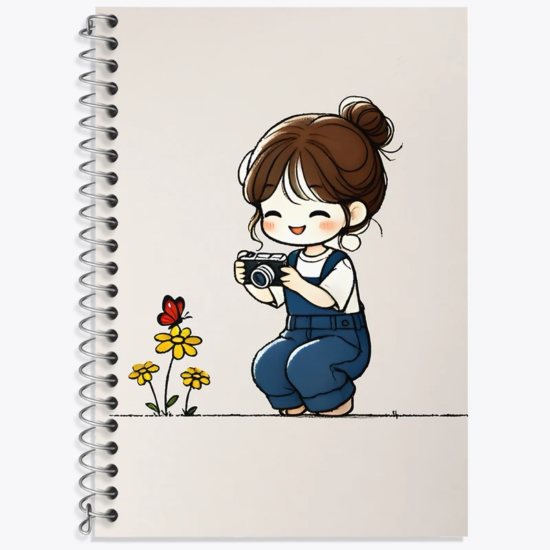 دفتر نت موسیقی 50 برگ خندالو طرح دختر عکاس کد N7069