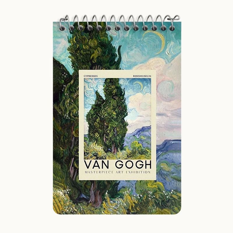 دفتر یادداشت 50 برگ خندالو طرح ونسان ونگوگ کد F10717