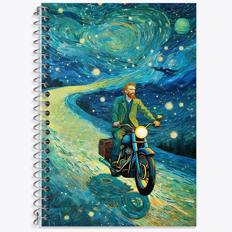 دفتر نت موسیقی 50 برگ خندالو طرح ونسان ونگوگ کد F8799