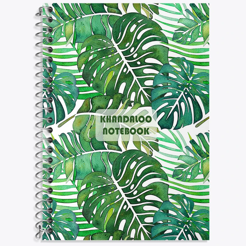 دفتر زبان 50 برگ خندالو مدل دو خط طرح برگ انجیری کد N8890