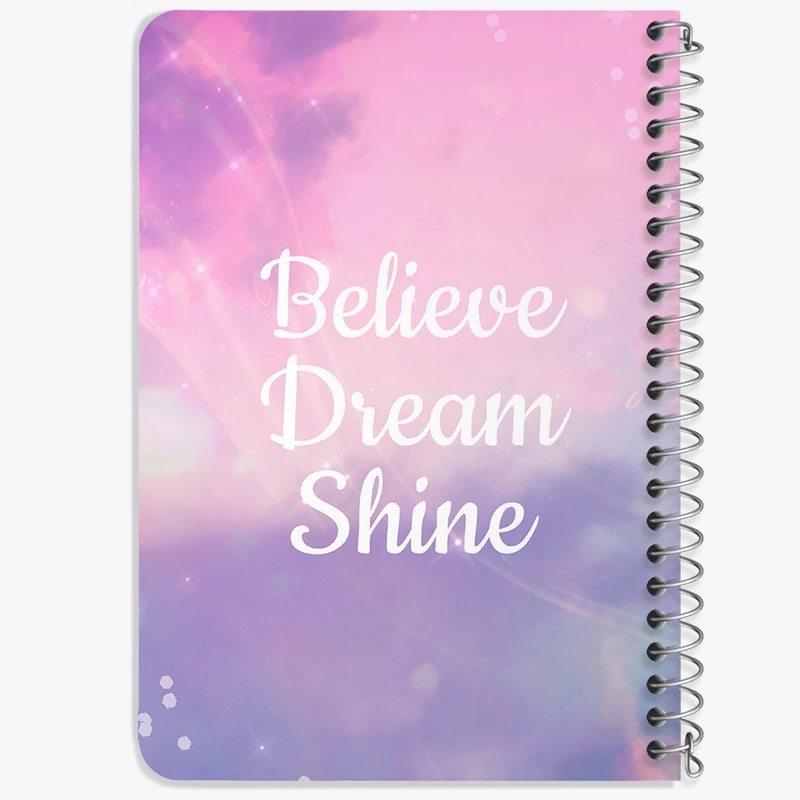 دفتر یادداشت 50 برگ خندالو طرح Believe Dream Shine کد N2285