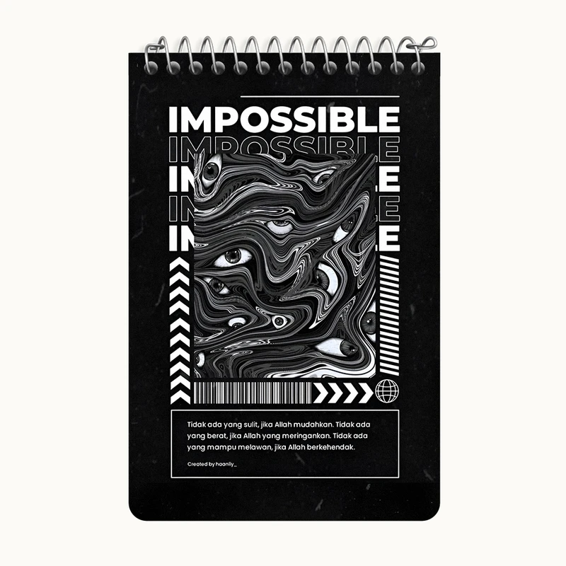 دفتر یادداشت 50 برگ خندالو طرح Impossible کد F10657
