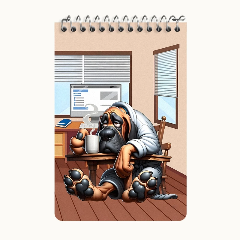 دفتر یادداشت 50 برگ خندالو طرح سگ خسته کد F6150