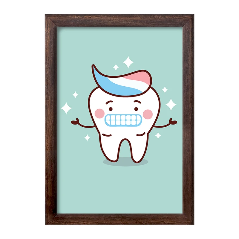 تابلو خندالو طرح دندان و دندان پزشکی کودکانه کد 36780