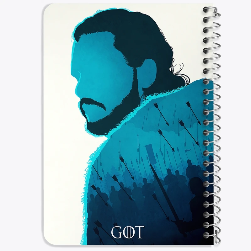 دفتر یادداشت 50 برگ خندالو طرح جان اسنو گیم آف ترونز (Game of Thrones) کد F13757