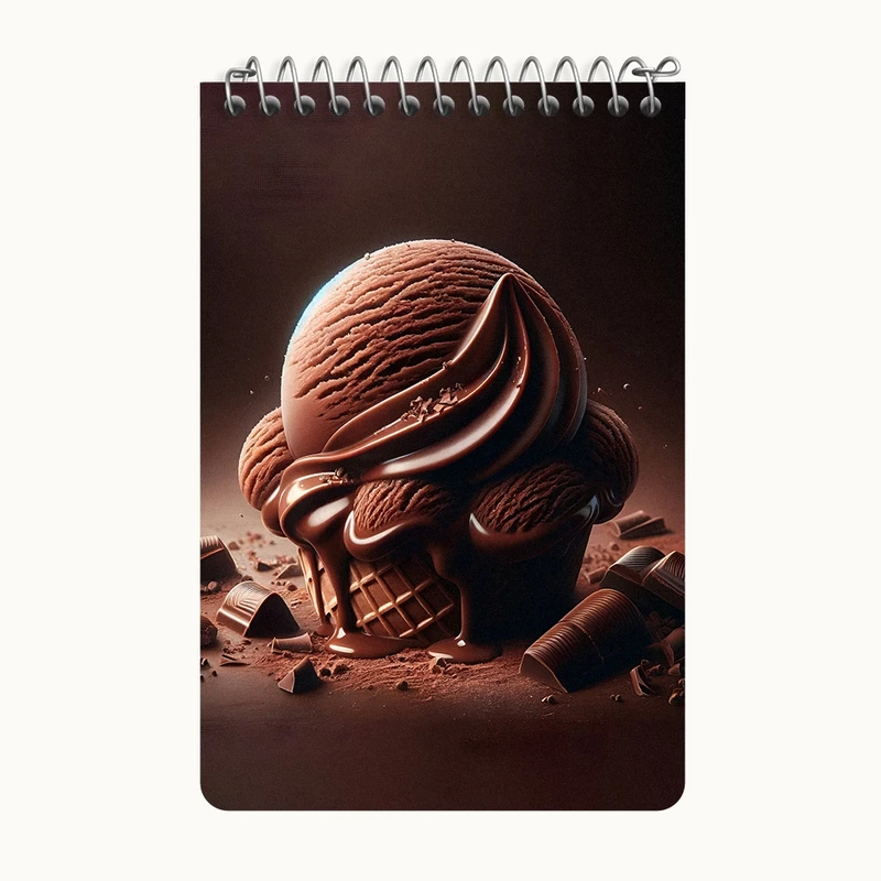 دفتر یادداشت 50 برگ خندالو طرح بستنی شکلاتی کد F5306