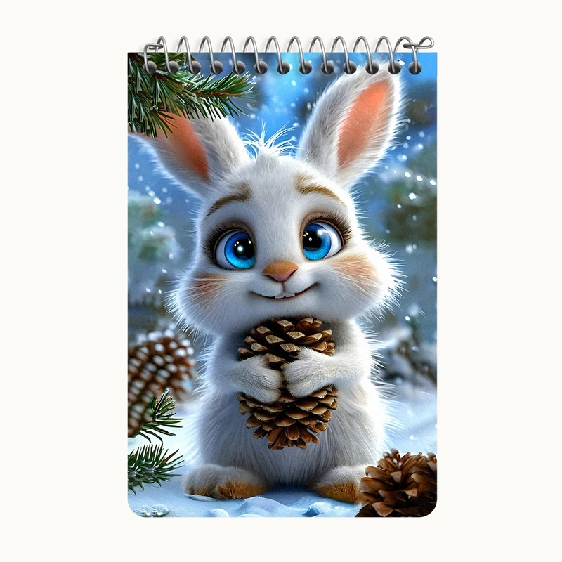 دفتر یادداشت 50 برگ خندالو طرح خرگوش بامزه کد F8149