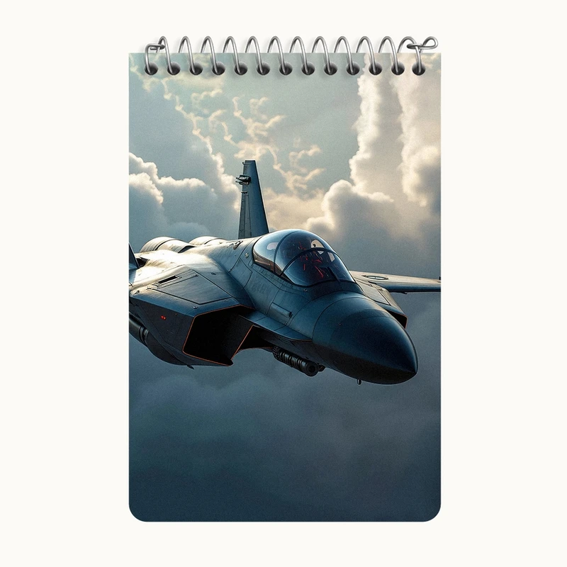 دفتر یادداشت 50 برگ خندالو طرح هواپیمای جت کد F5233