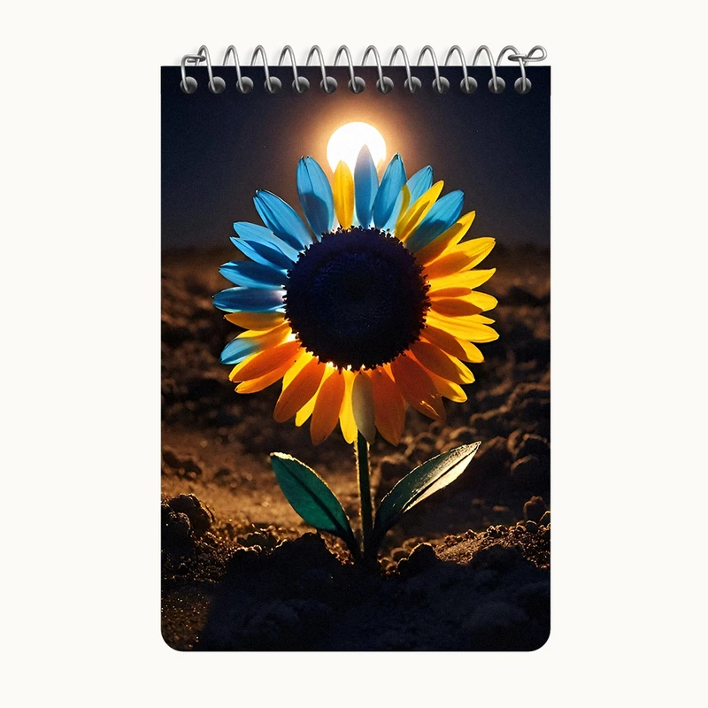 دفتر یادداشت 50 برگ خندالو طرح گل آفتابگردان کد F8978