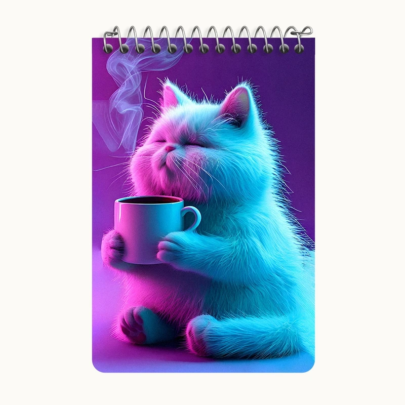 دفتر یادداشت 50 برگ خندالو طرح گربه چاق کد F8147