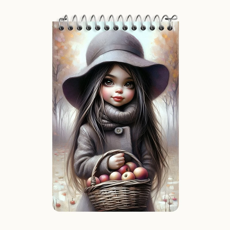 دفتر یادداشت 50 برگ خندالو طرح دخترانه کیوت کد F5542