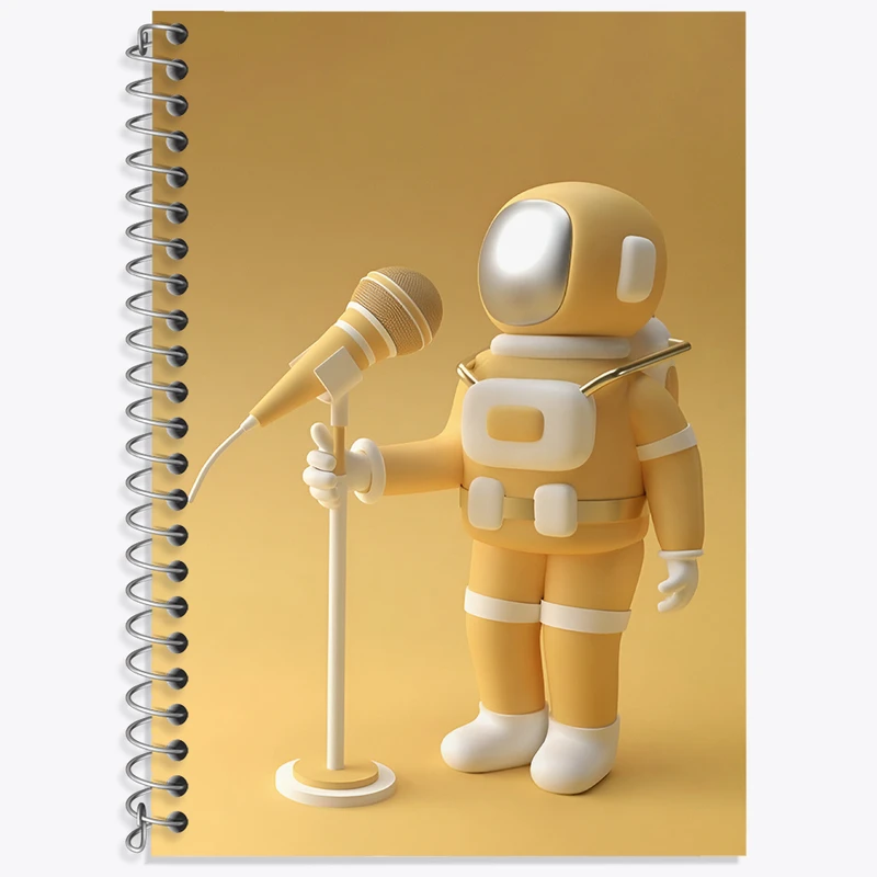 دفتر نت موسیقی 50 برگ خندالو طرح فضانورد خواننده کد N6778