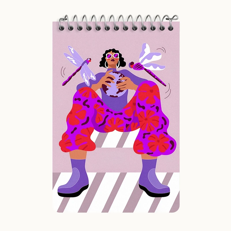 دفتر یادداشت 50 برگ خندالو طرح دخترانه کد F4475