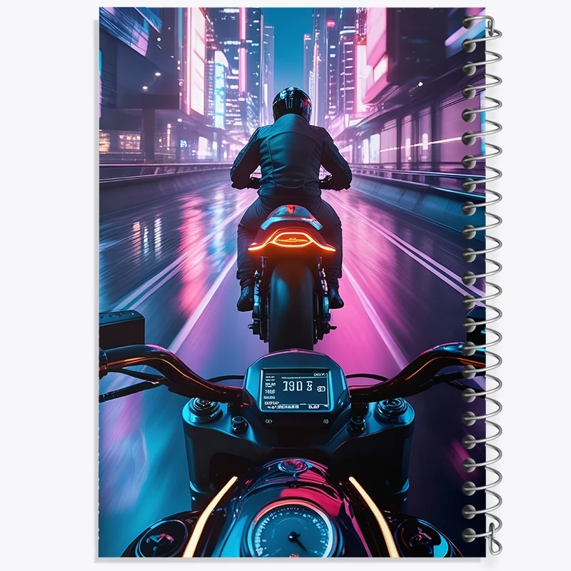 دفتر طراحی 50 برگ خندالو طرح موتور سیکلت مسابقه‌ای کد N7545