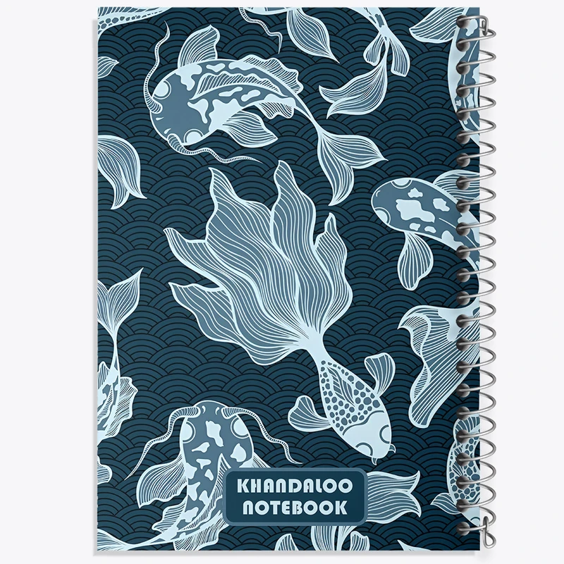 دفتر مشق 50 برگ خندالو طرح پترن ماهی کد N6104