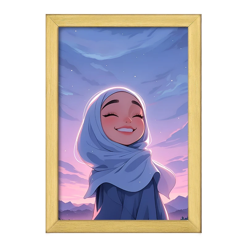 تابلو خندالو طرح دخترانه با حجاب کد F11778