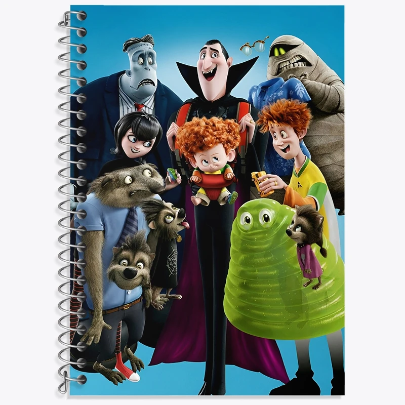 دفتر زبان 50 برگ خندالو مدل سه خط طرح هتل ترانسیلوانیا کد F4864