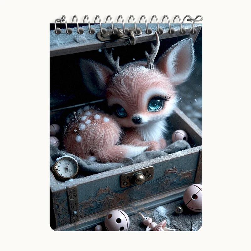 دفتر یادداشت 50 برگ خندالو طرح آهو کیوت کد N7729