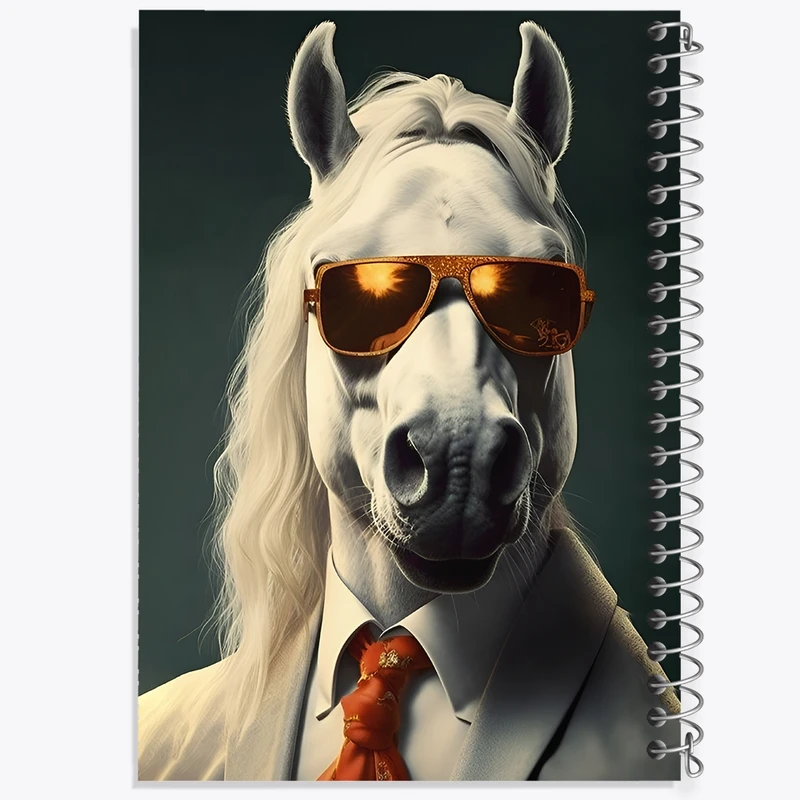 دفتر شطرنجی 50 برگ خندالو طرح اسب کد F12751