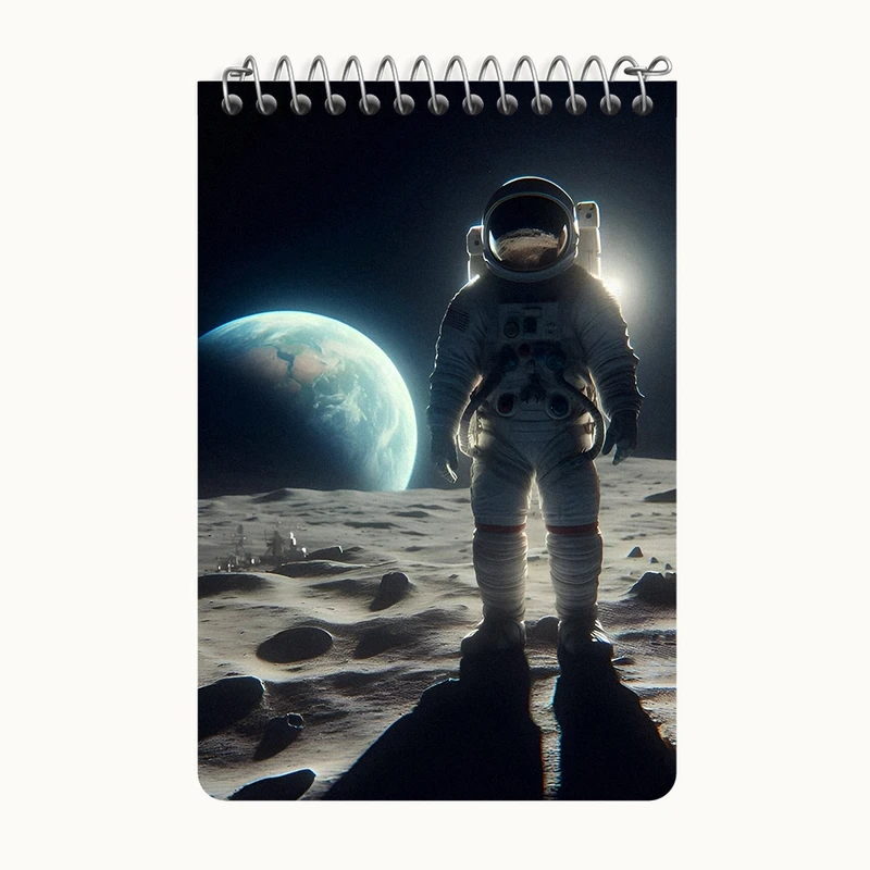 دفتر یادداشت 50 برگ خندالو طرح فضانورد کد F8088