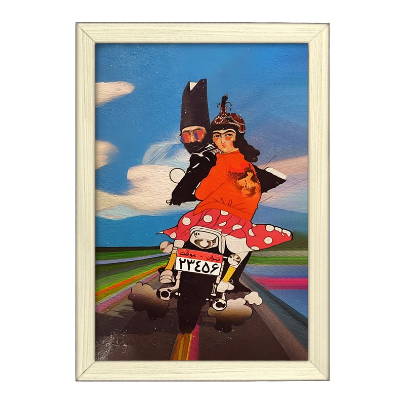 تابلو خندالو طرح قاجاریه کد F5021