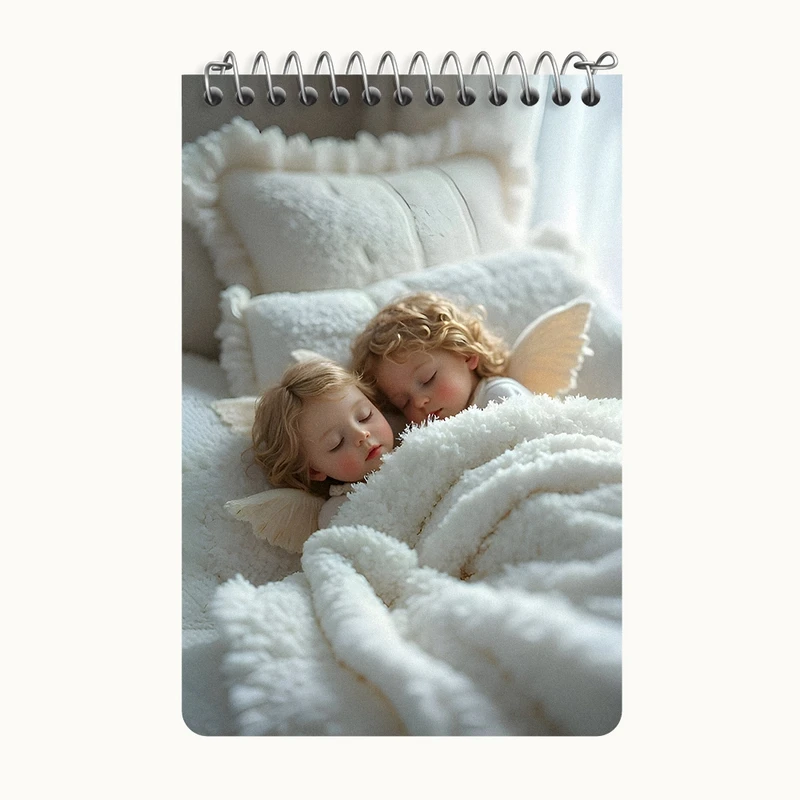 دفتر یادداشت 50 برگ خندالو طرح بچه های کوچولوی کیوت کد F7162