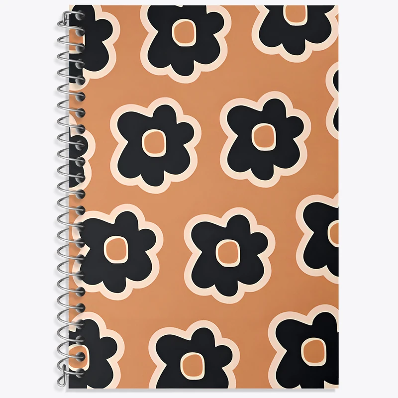 دفتر زبان 50 برگ خندالو مدل دو خط طرح گل گلی کد N6438