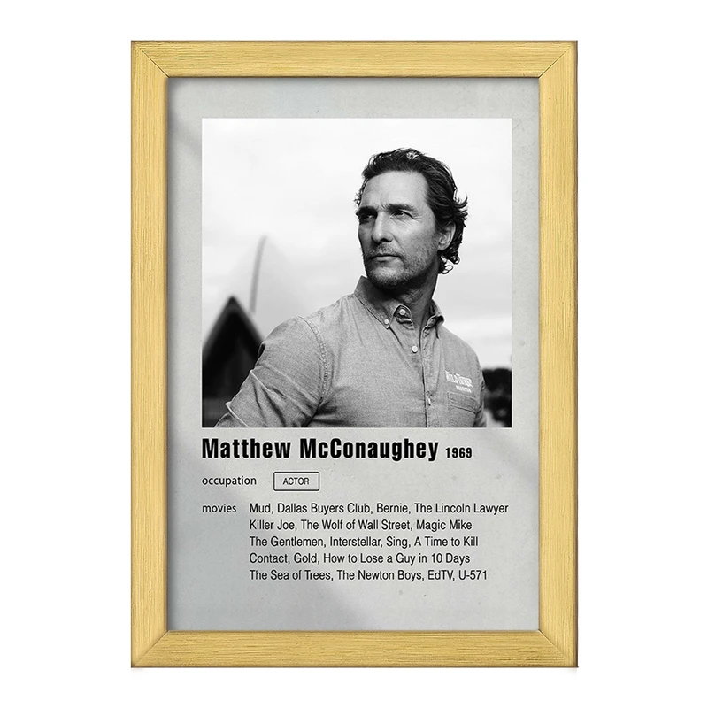تابلو خندالو طرح متیو مک کانهی (Matthew McConaughey) کد F11197