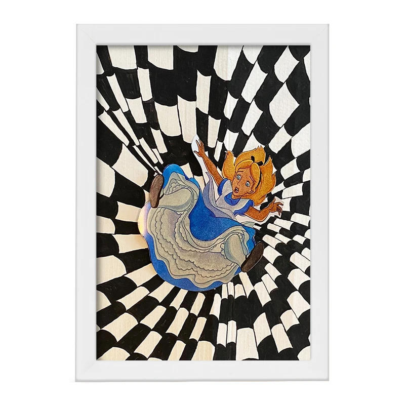 تابلو خندالو طرح آلیس در سرزمین عجایب کد F13707