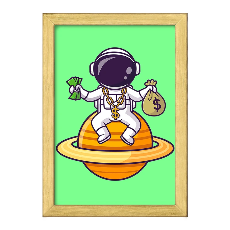 تابلو خندالو طرح فضانورد کد 25098