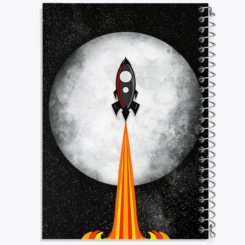 دفتر شطرنجی 50 برگ خندالو طرح فضاپیما کد F4585