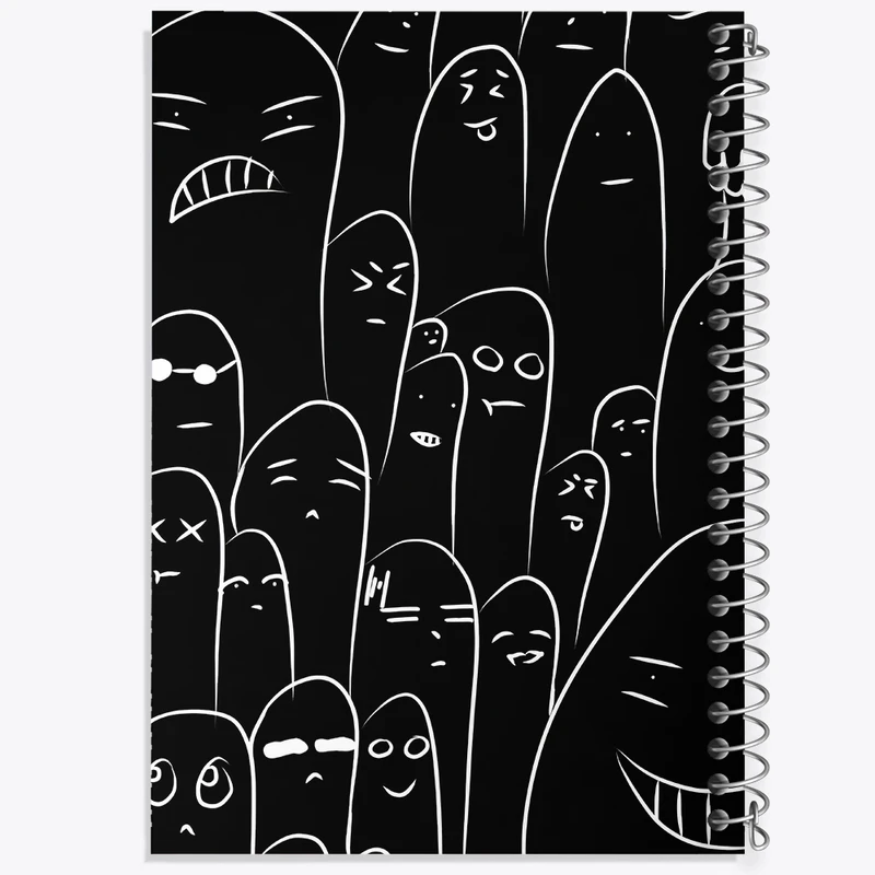 دفتر طراحی 50 برگ خندالو طرح هیولاهای کیوت کد N2632