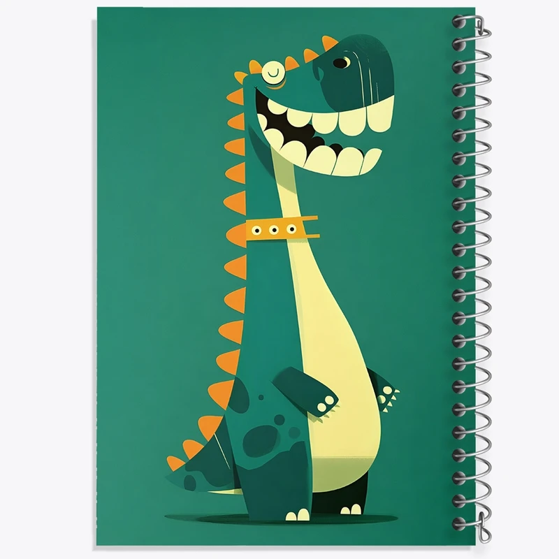 دفتر طراحی 50 برگ خندالو طرح دایناسور بامزه کد N5374