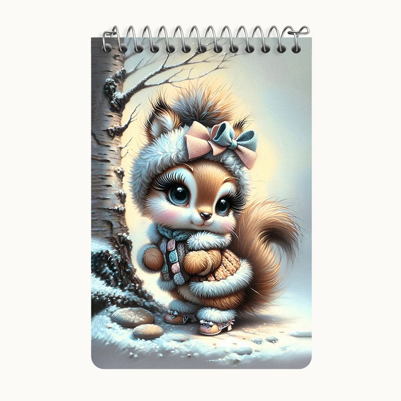 دفتر یادداشت 50 برگ خندالو طرح سنجاب کیوت کد F7143