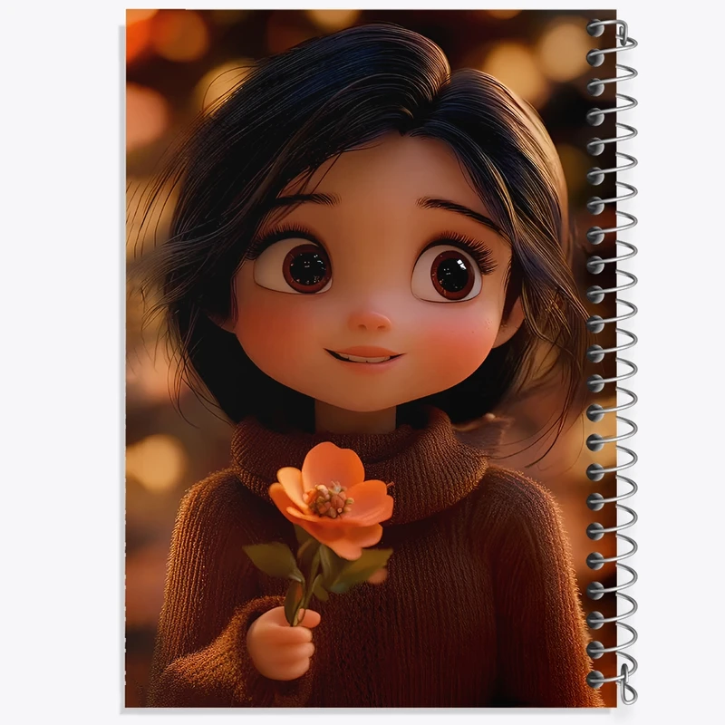 دفتر شطرنجی 50 برگ خندالو طرح دخترانه کد F11975