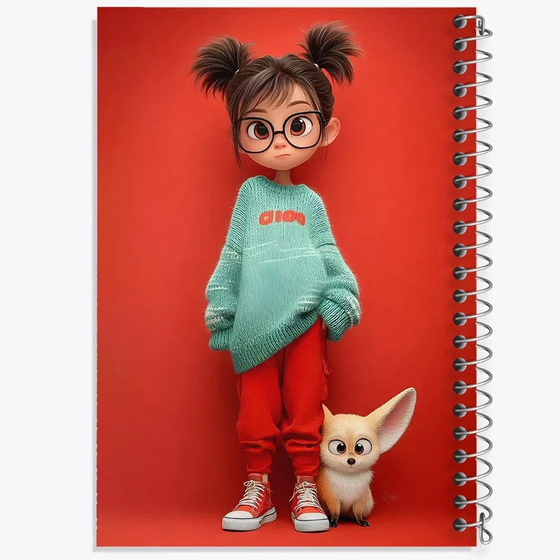 دفتر لیست خرید 50 برگ خندالو طرح دخترانه بامزه کد N8380