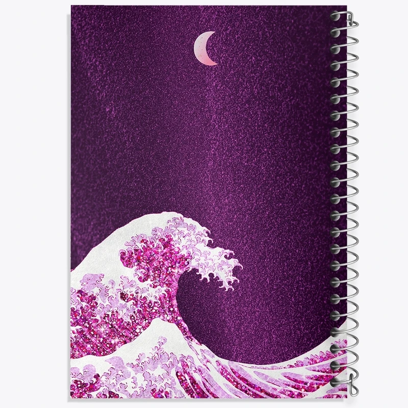 دفتر طراحی 50 برگ خندالو طرح موج عظیم کاناگاوا کد F2552