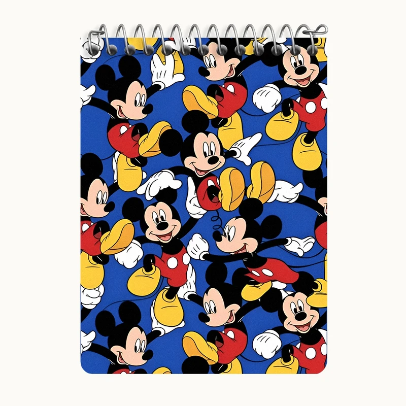 دفتر یادداشت 50 برگ خندالو طرح پترن میکی موس کد N7084