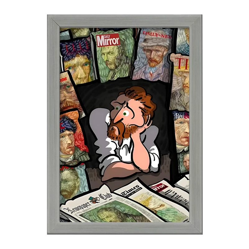 تابلو خندالو طرح ونسان ونگوگ کد F12716